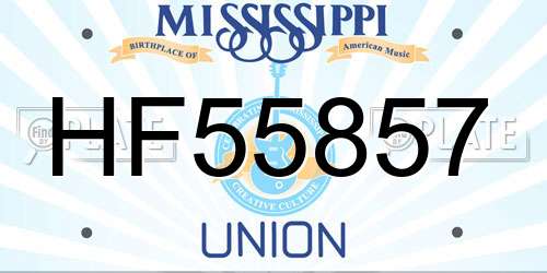 HF55857 Mississippi License Plate
