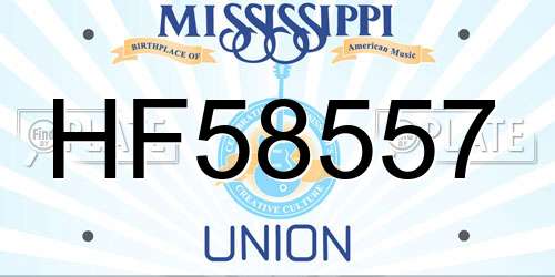 HF58557 Mississippi License Plate