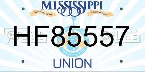HF85557 Mississippi License Plate