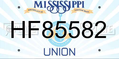 HF85582 Mississippi License Plate