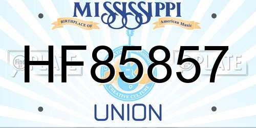 HF85857 Mississippi License Plate