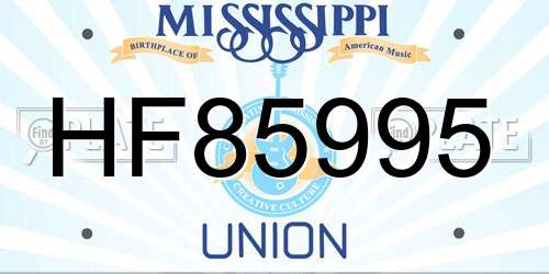 HF85995 Mississippi License Plate