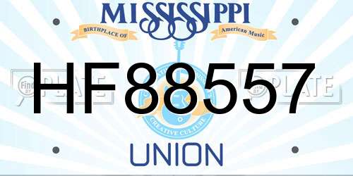 HF88557 Mississippi License Plate