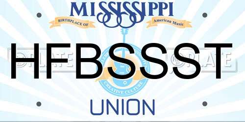 HFBSSST Mississippi License Plate