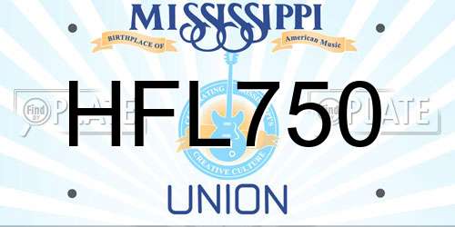 HFL750 Mississippi License Plate