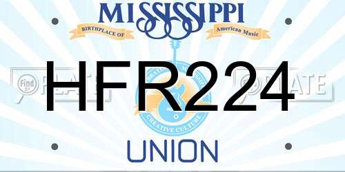HFR224 Mississippi License Plate