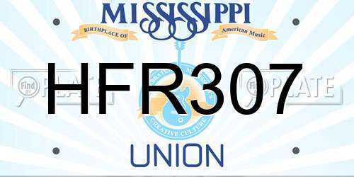 HFR307 Mississippi License Plate
