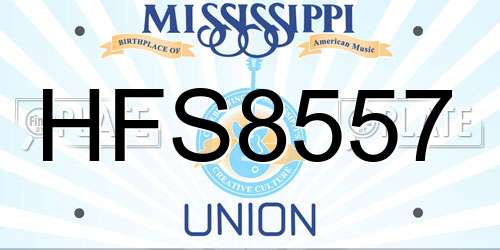 HFS8557 Mississippi License Plate