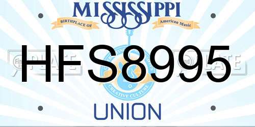 HFS8995 Mississippi License Plate