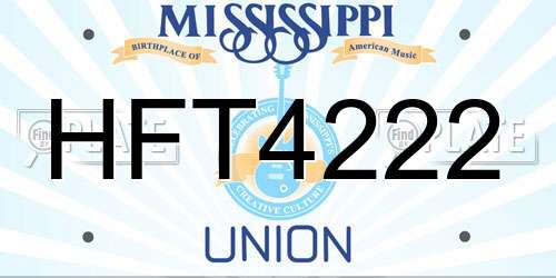 HFT4222 Mississippi License Plate