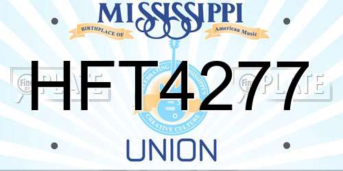 HFT4277 Mississippi License Plate