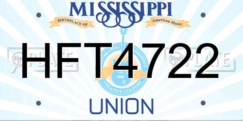 HFT4722 Mississippi License Plate