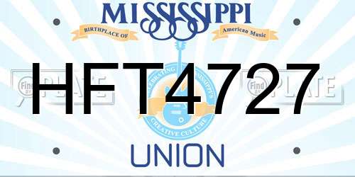 HFT4727 Mississippi License Plate