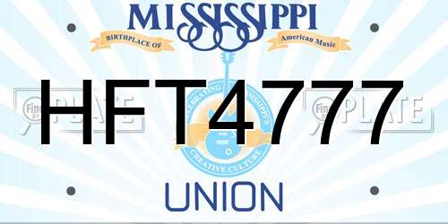 HFT4777 Mississippi License Plate