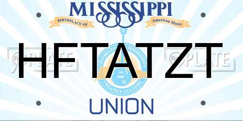 HFTATZT Mississippi License Plate