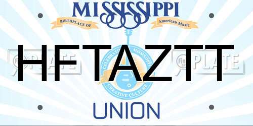 HFTAZTT Mississippi License Plate