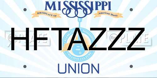 HFTAZZZ Mississippi License Plate