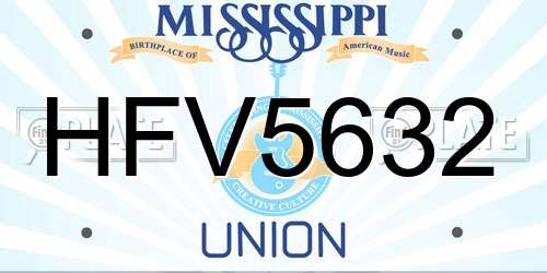 HFV5632 Mississippi License Plate