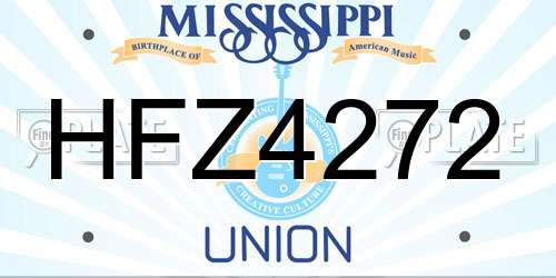 HFZ4272 Mississippi License Plate