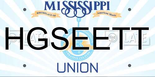 HGSEETT Mississippi License Plate