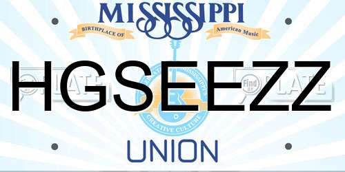 HGSEEZZ Mississippi License Plate