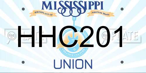 HHC201 Mississippi License Plate