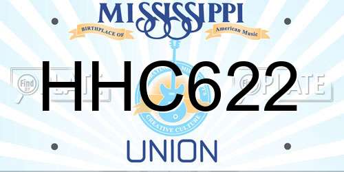 HHC622 Mississippi License Plate