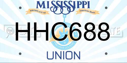 HHC688 Mississippi License Plate