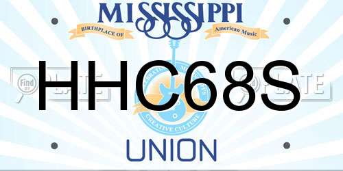 HHC68S Mississippi License Plate
