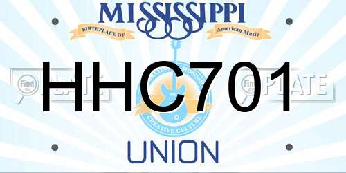 HHC701 Mississippi License Plate