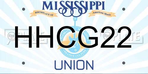 HHCG22 Mississippi License Plate