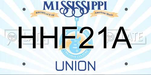 HHF21A Mississippi License Plate