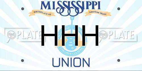 HHH Mississippi License Plate