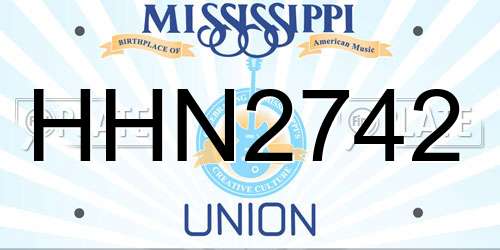 HHN2742 Mississippi License Plate