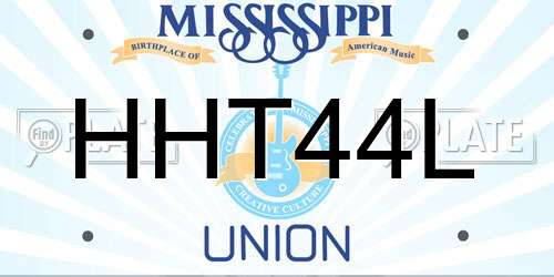 HHT44L Mississippi License Plate
