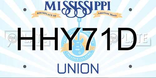 HHY71D Mississippi License Plate
