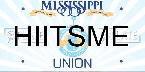 HIITSME Mississippi License Plate