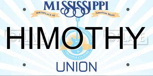 HIMOTHY Mississippi License Plate