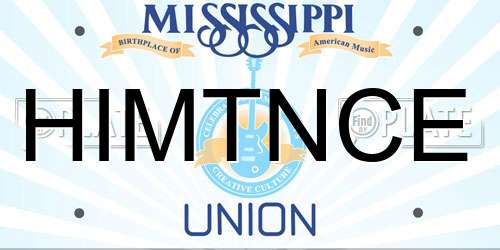 HIMTNCE Mississippi License Plate