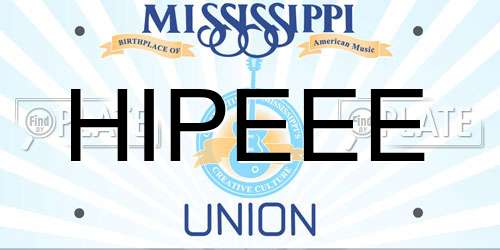 HIPEEE Mississippi License Plate
