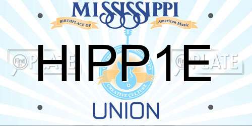 HIPP1E Mississippi License Plate