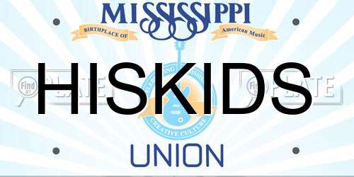 HISKIDS Mississippi License Plate