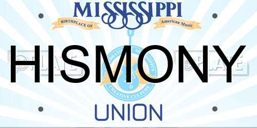 HISMONY Mississippi License Plate