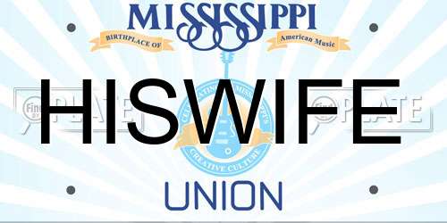 HISWIFE Mississippi License Plate
