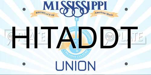 HITADDT Mississippi License Plate