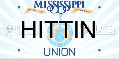 HITTIN Mississippi License Plate