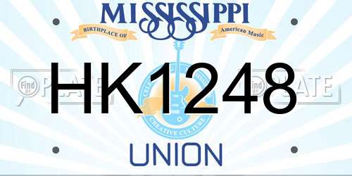 HK1248 Mississippi License Plate