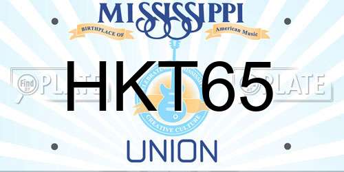 HKT65 Mississippi License Plate
