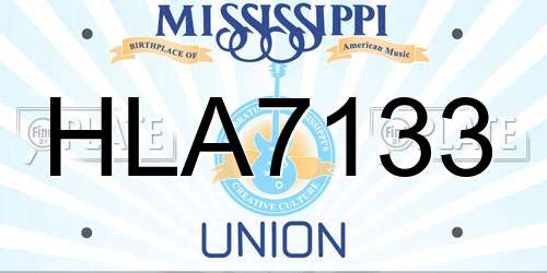 HLA7133 Mississippi License Plate