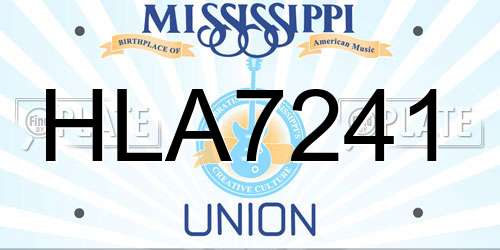 HLA7241 Mississippi License Plate